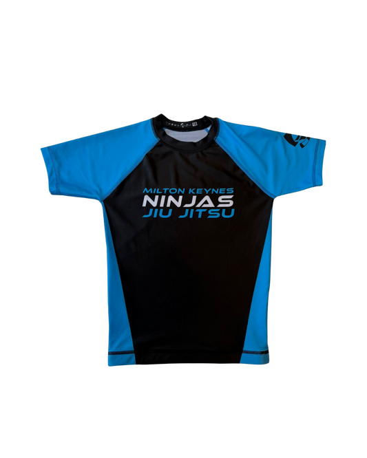 mk ninjas kids bjj rash guard front